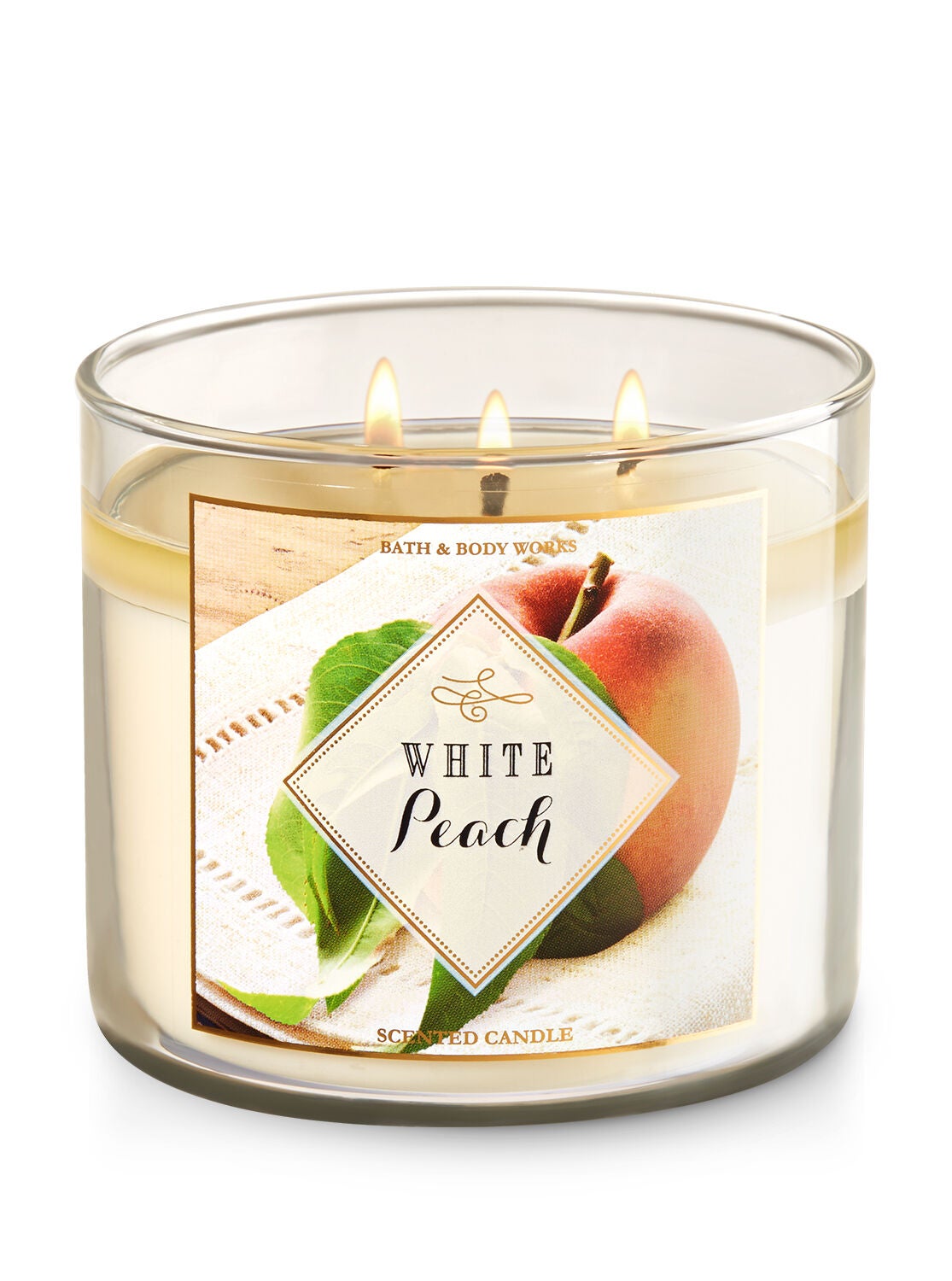White Peach 3-Wick Candle - Bath And Body Works