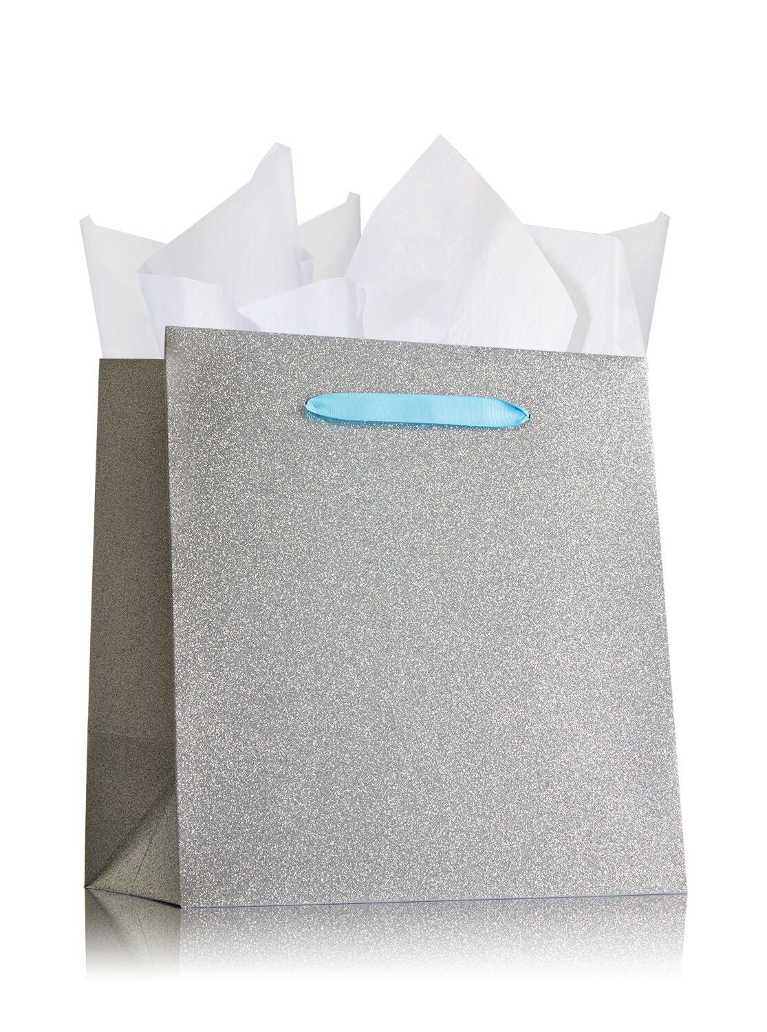 Silver Glitter Large Gift Bag - Bath And Body Works