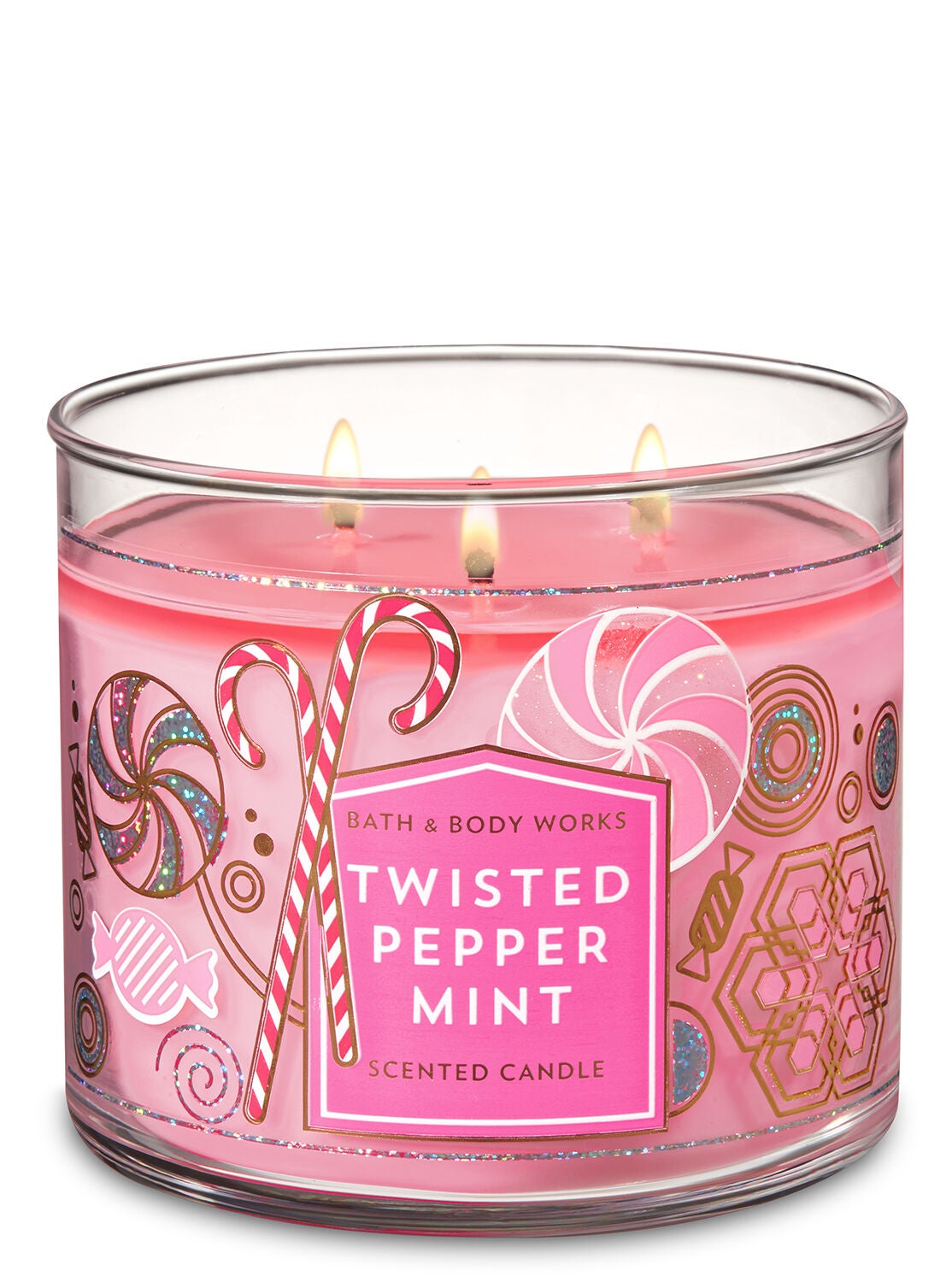Twisted Peppermint 3-Wick Candle - Bath And Body Works