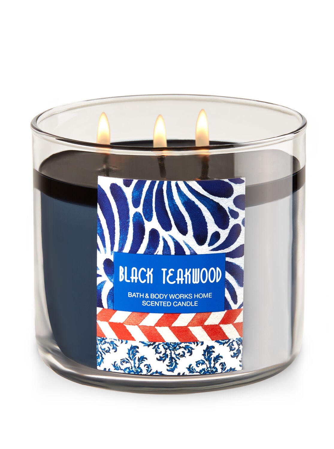 Black Teakwood 3-Wick Candle - Bath And Body Works