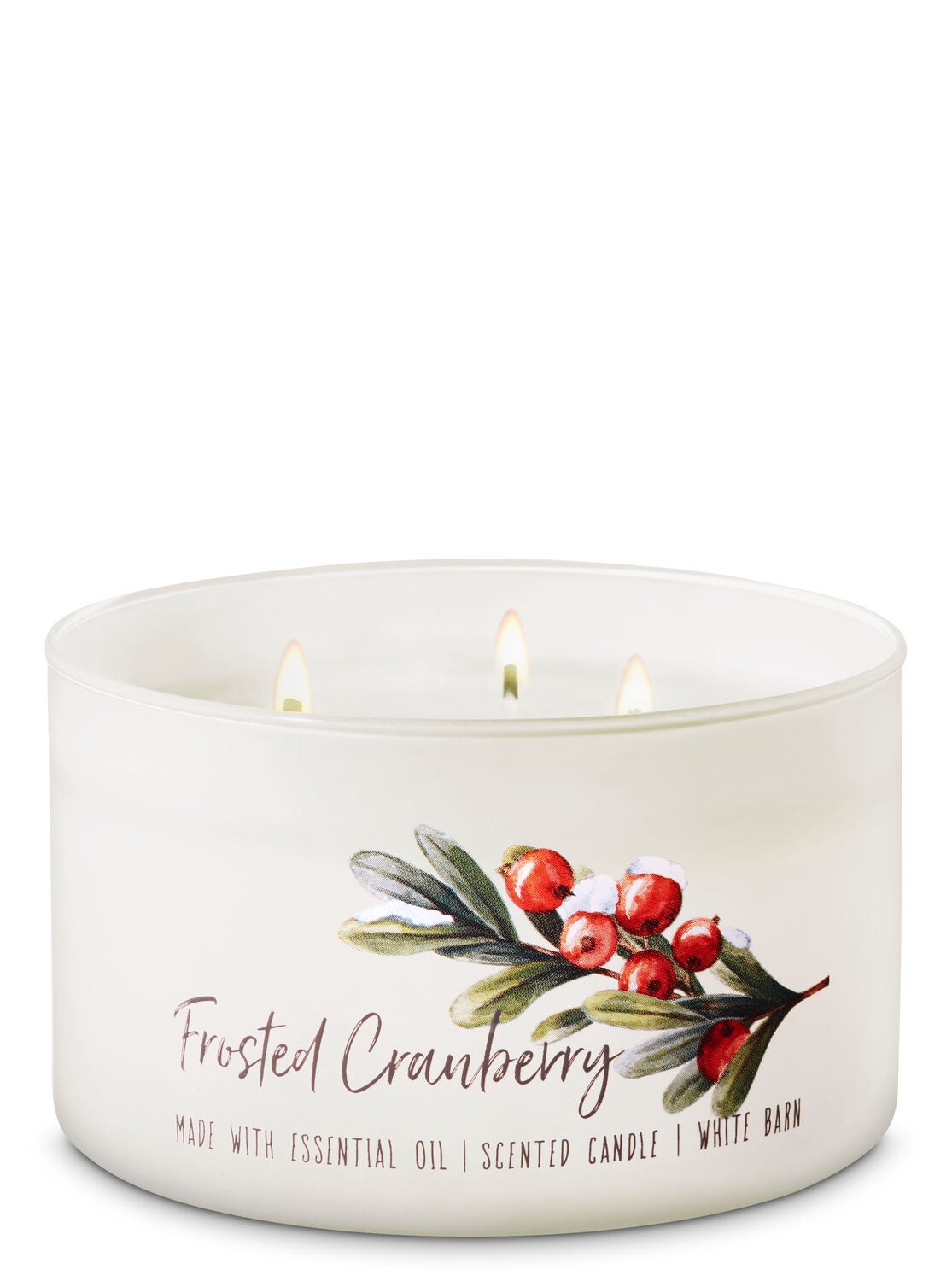 Frosted Cranberry 3-Wick Candle - Bath And Body Works