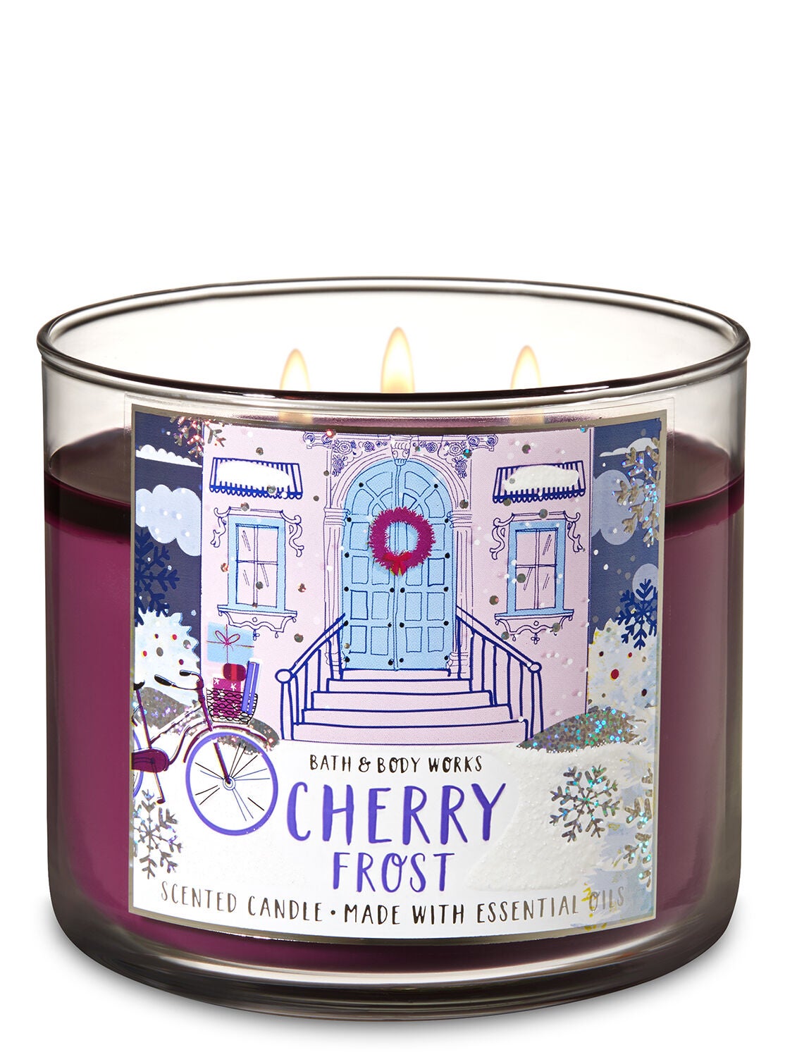 Cherry Frost 3-Wick Candle - Bath And Body Works
