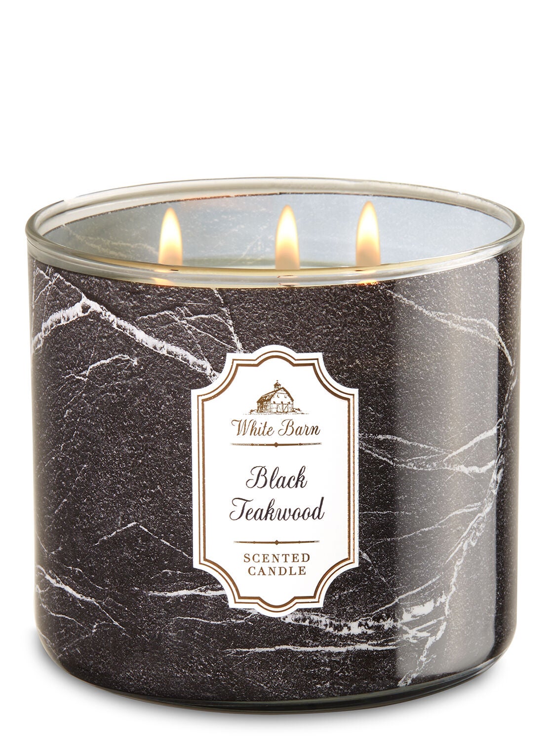 Black Teakwood 3-Wick Candle - Bath And Body Works