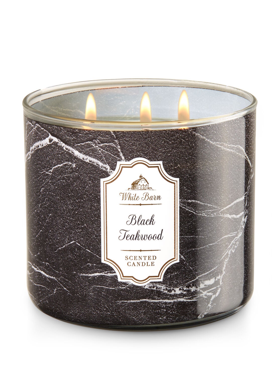 Black Teakwood 3-Wick Candle - Bath And Body Works