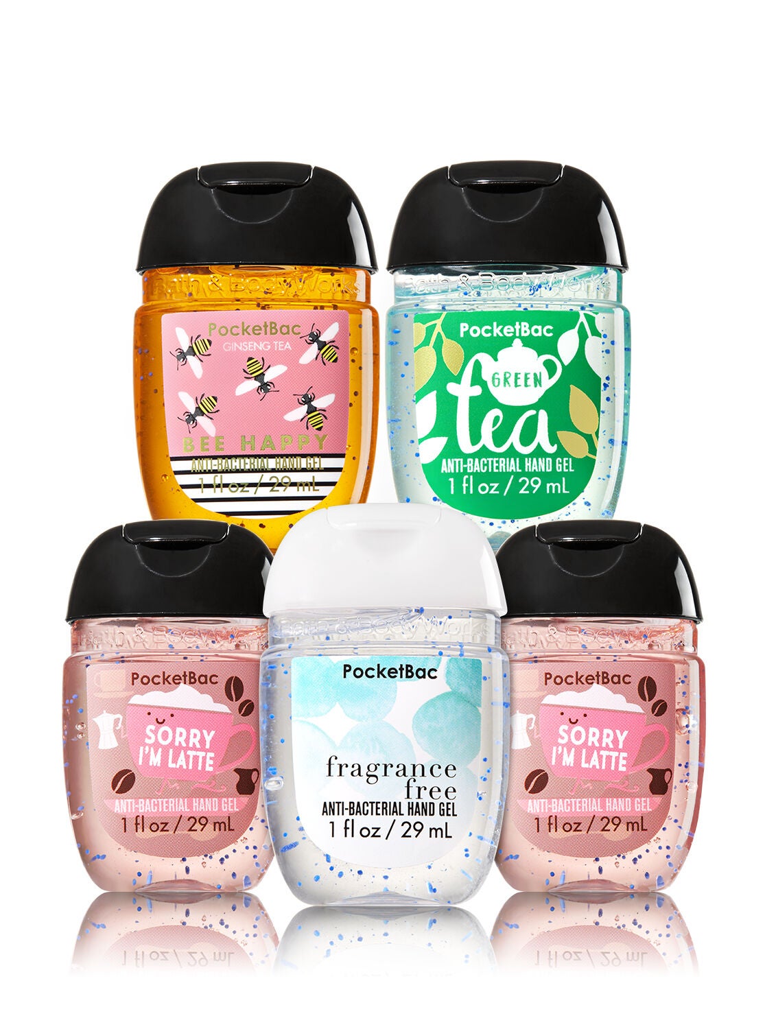 Happy Hands 5-Pack PocketBac Sanitizers - Bath And Body Works