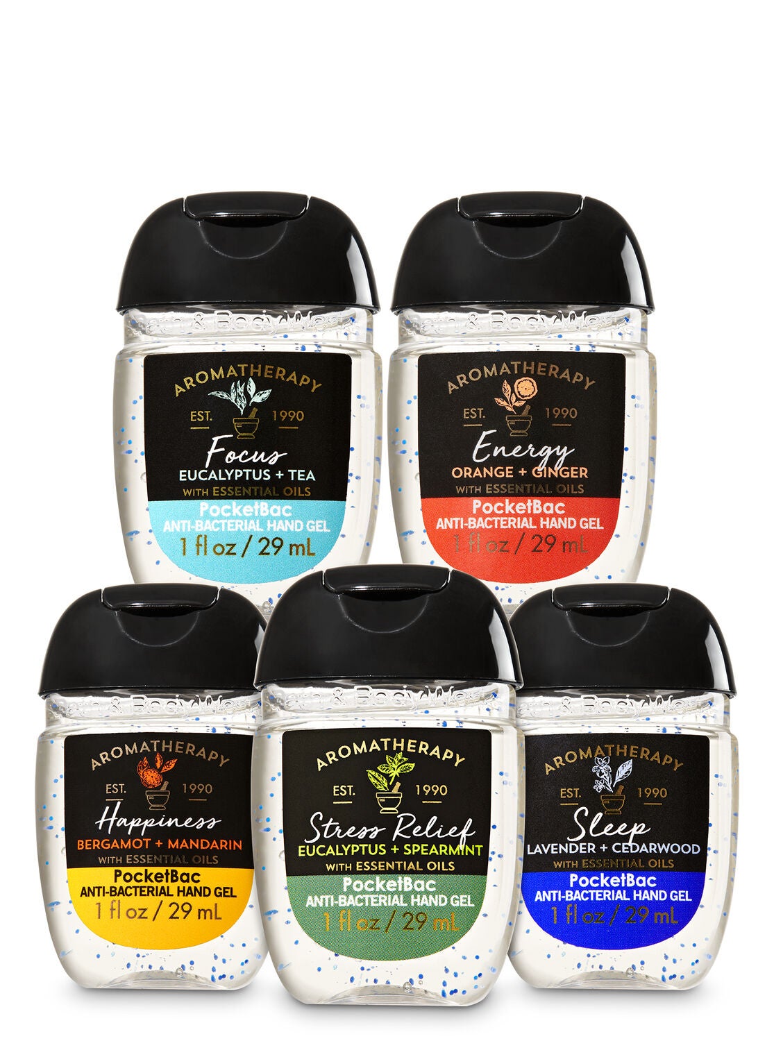 Essential Aromatherapy 5-Pack PocketBac Hand Sanitizers - Bath And Body Works