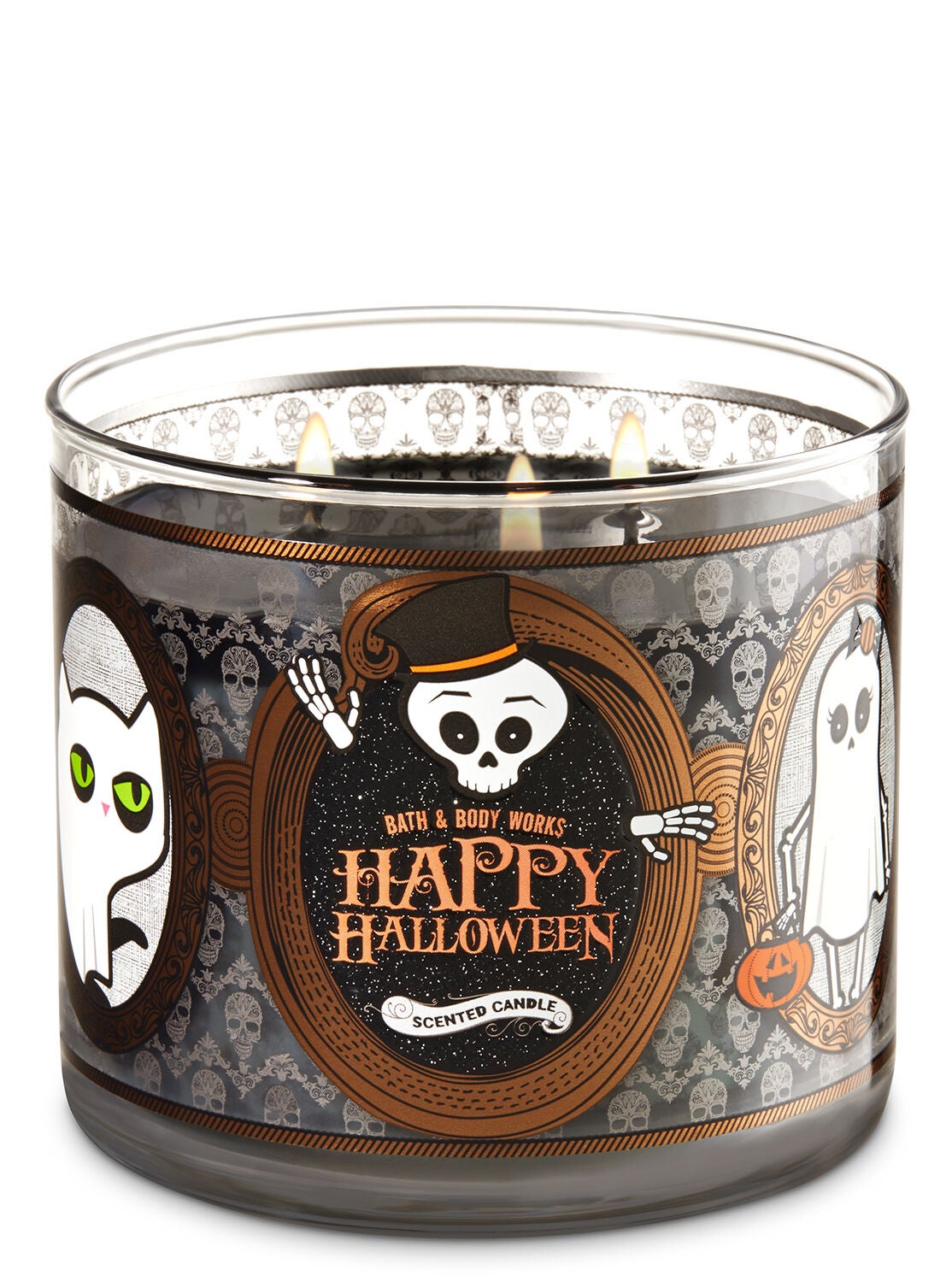 Sweet Cinnamon Pumpkin With Spider Web Lid 3-Wick Candle - Bath And Body Works