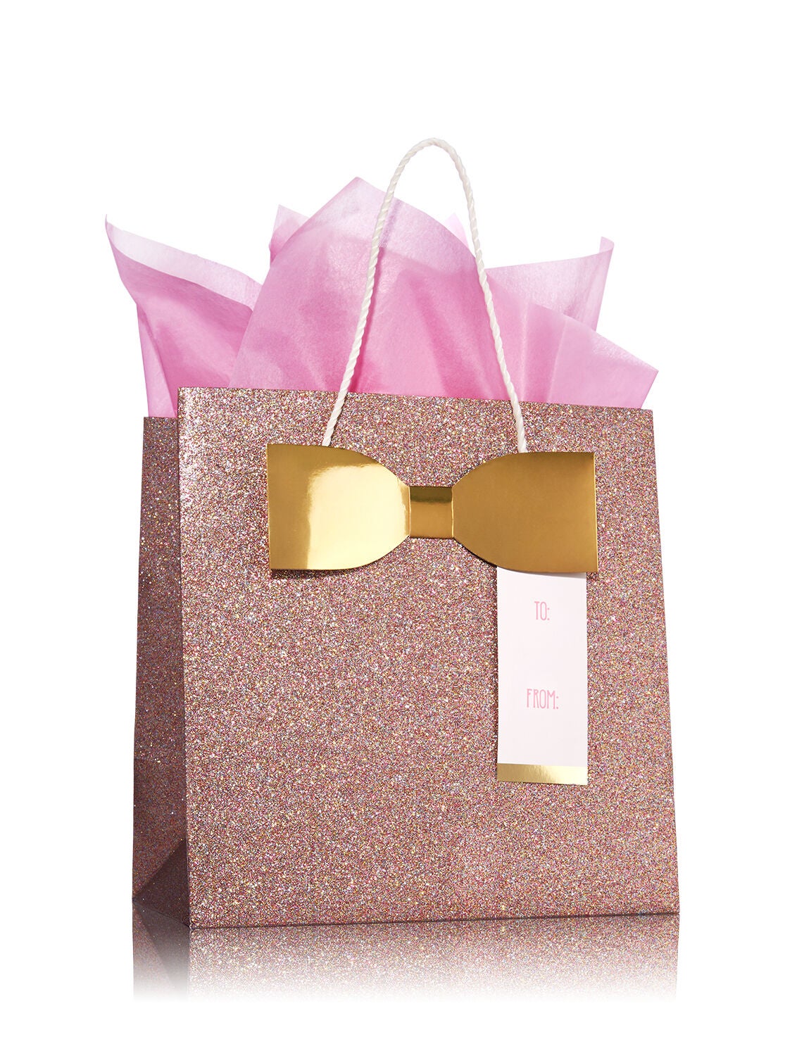 Pink Glitter Medium Gift Bag - Bath And Body Works