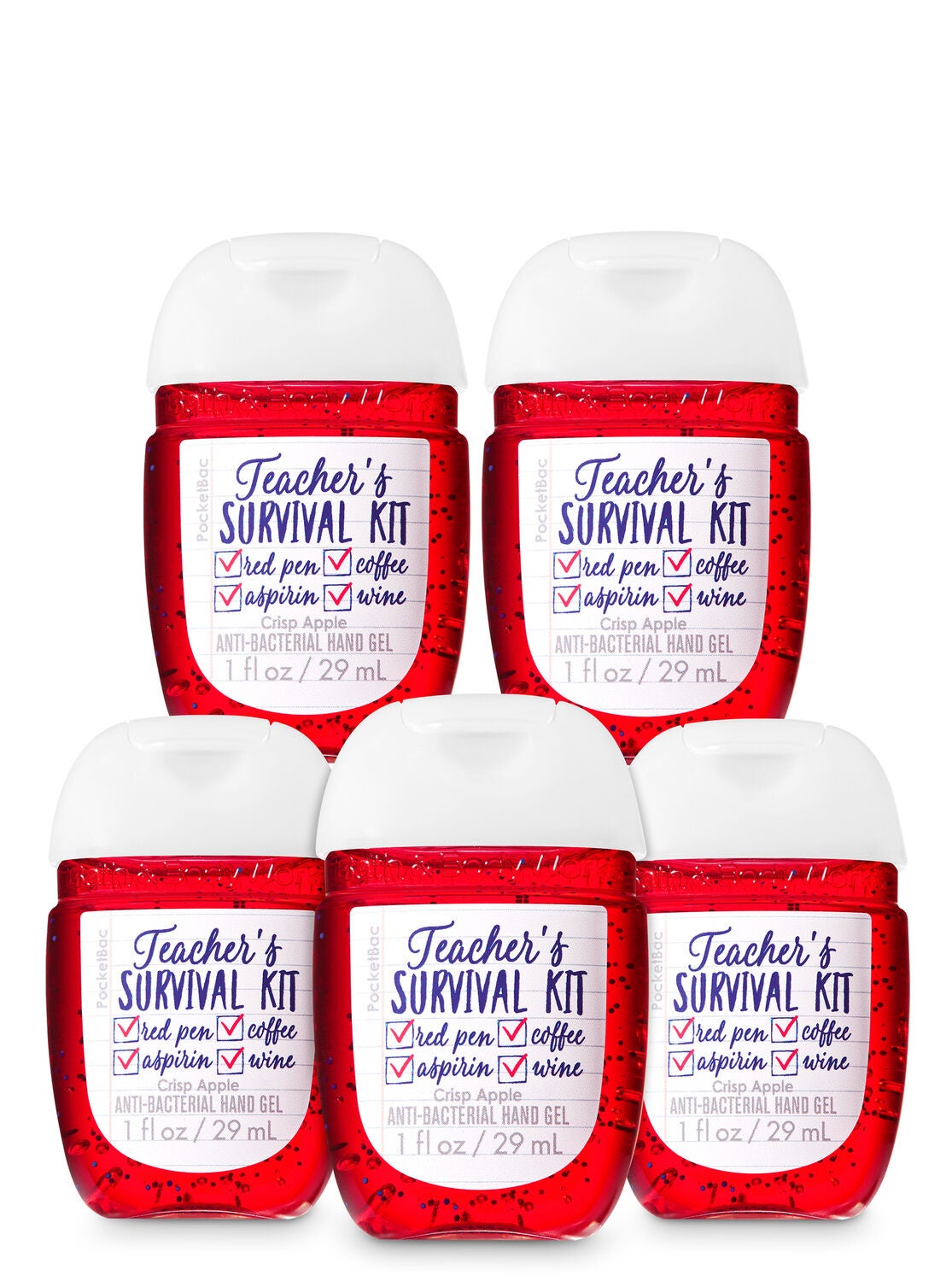 Teacher's Survival PocketBac Hand Sanitizers, 5-Pack - Bath And Body Works