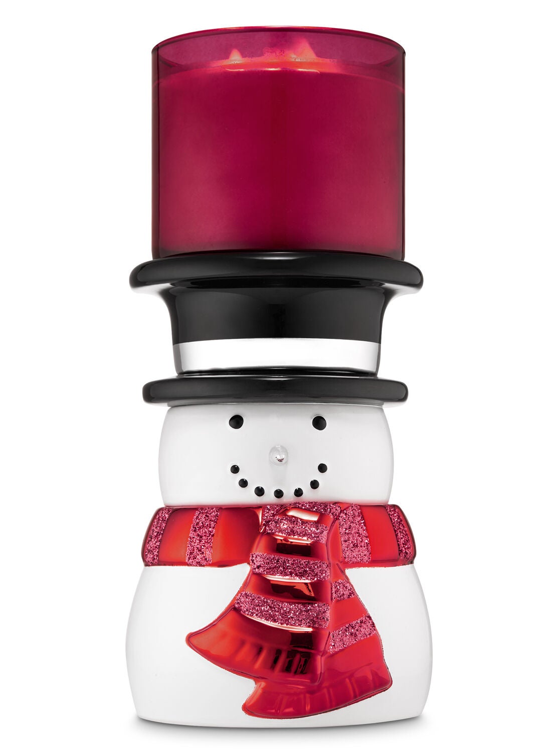 Snowman Pedestal 3-Wick Candle Holder - Bath And Body Works