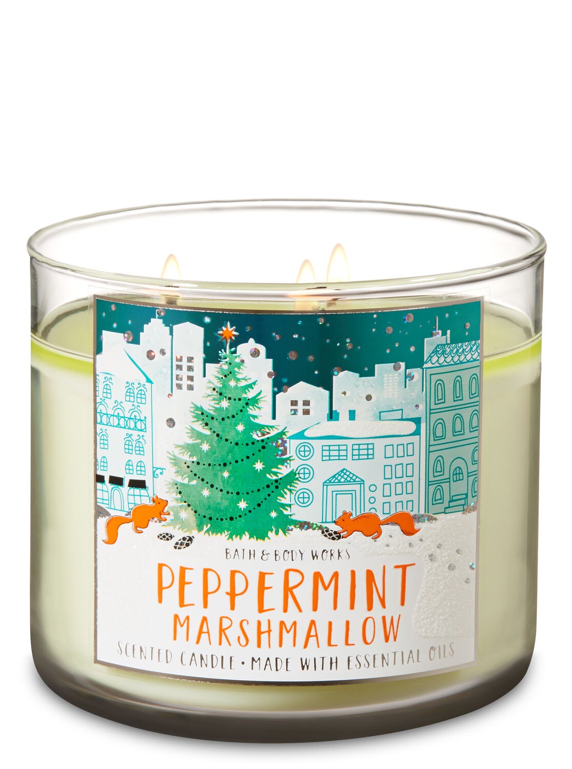 Peppermint Marshmallow 3-Wick Candle - Bath And Body Works