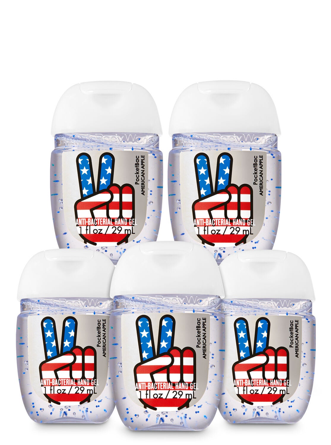 America Peace Sign 5-Pack PocketBac Hand Sanitizers - Bath And Body Works