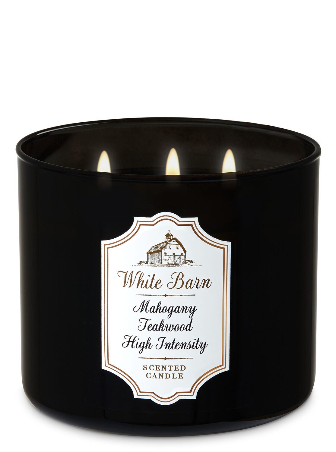White Barn Mahogany Teakwood High Intensity 3-Wick Candle - Bath And Body Works