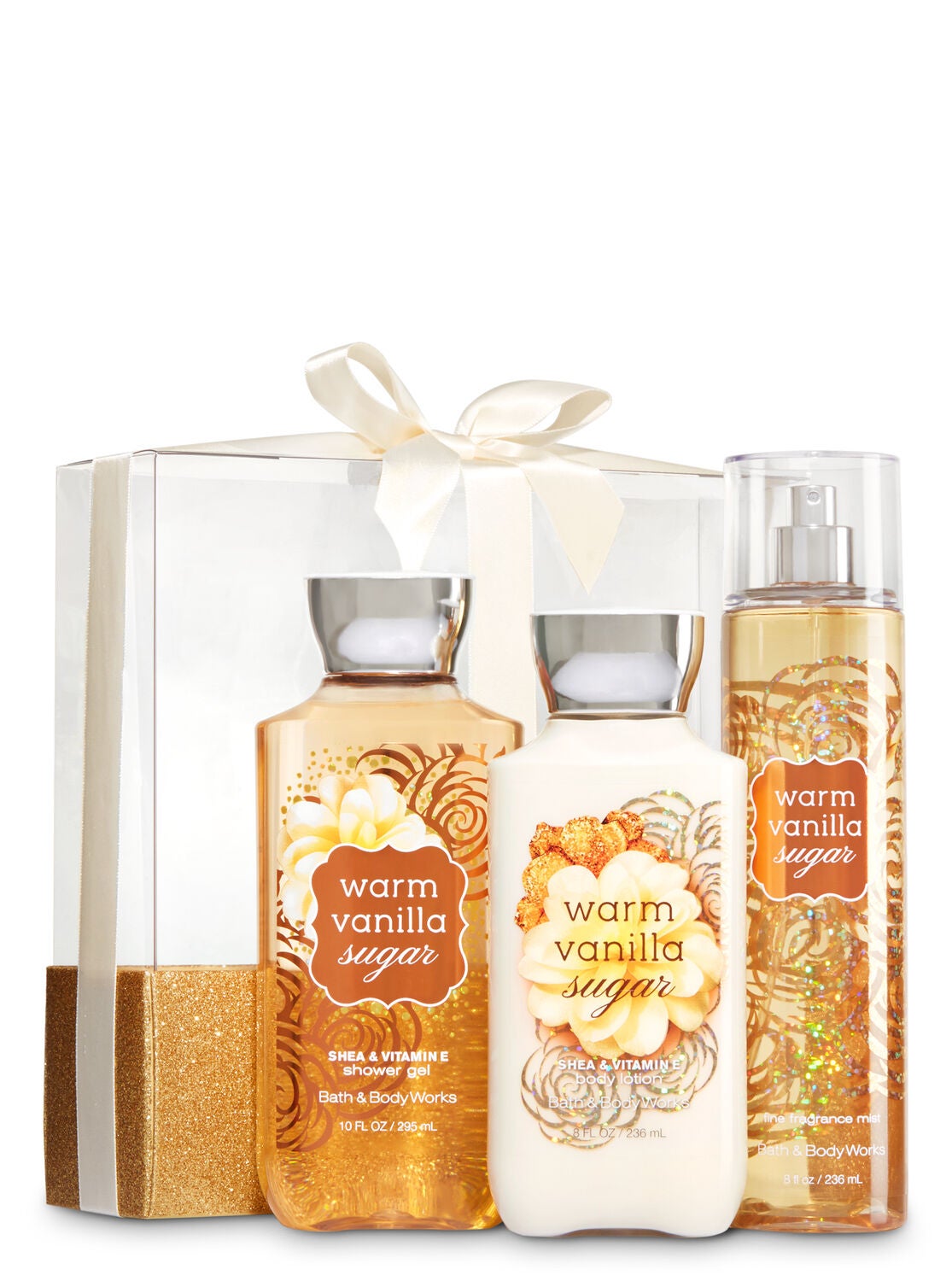 Signature Collection Warm Vanilla Sugar Wrapped with a Bow Gift Set - Bath And Body Works
