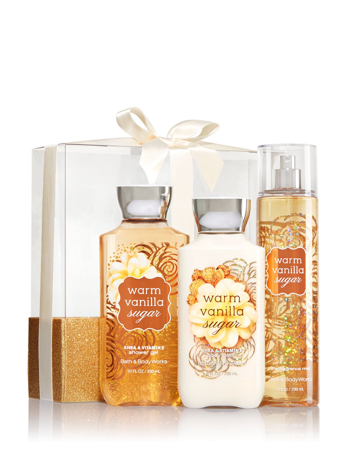 Signature Collection Warm Vanilla Sugar Wrapped with a Bow Gift Set - Bath And Body Works