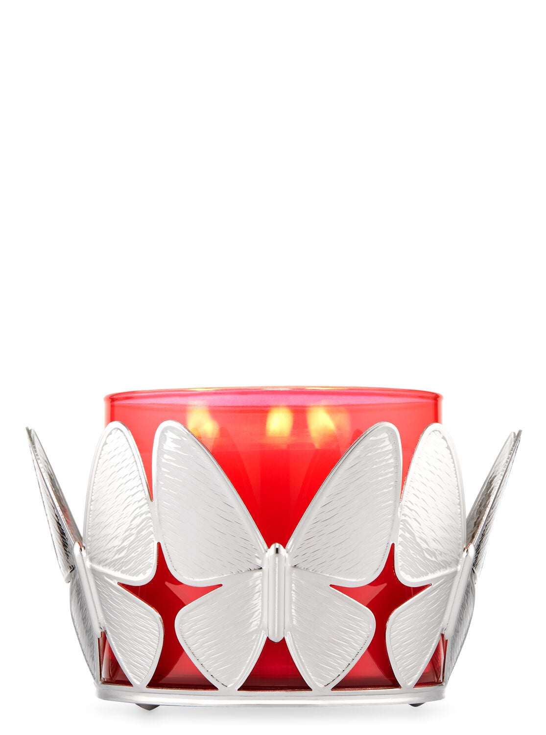 Textured Butterflies 3-Wick Candle Holder - Bath And Body Works