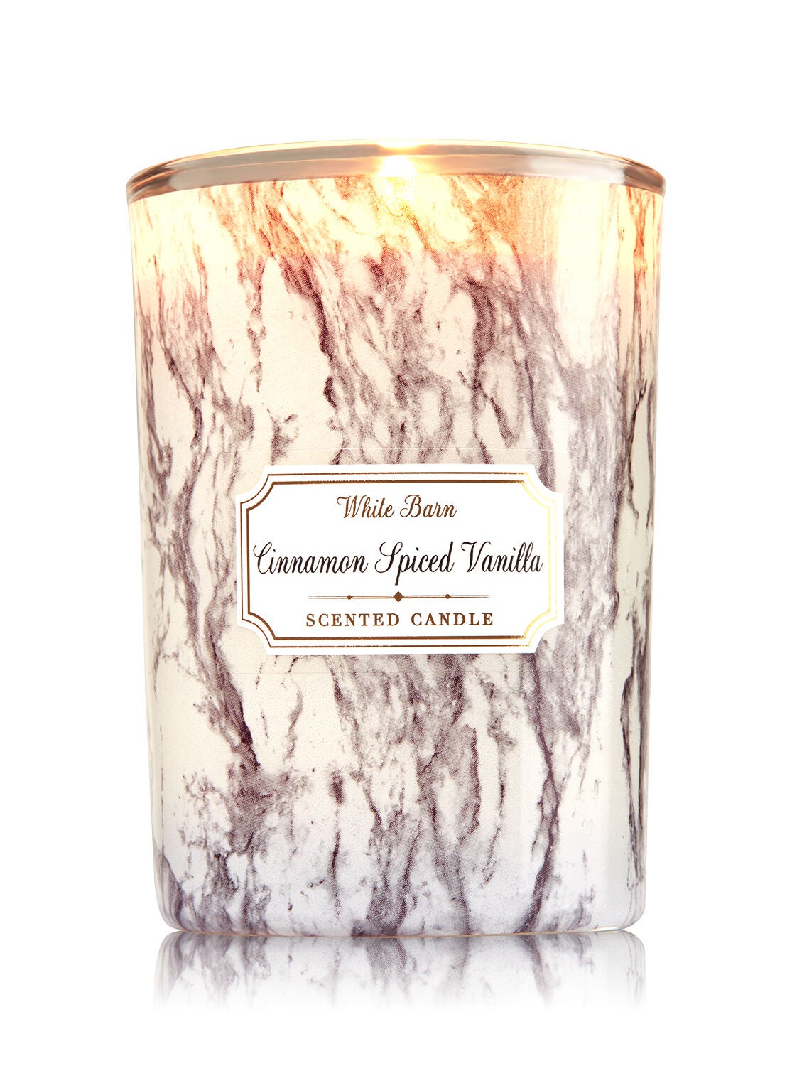 Cinnamon Spiced Vanilla Medium Candle - Bath And Body Works