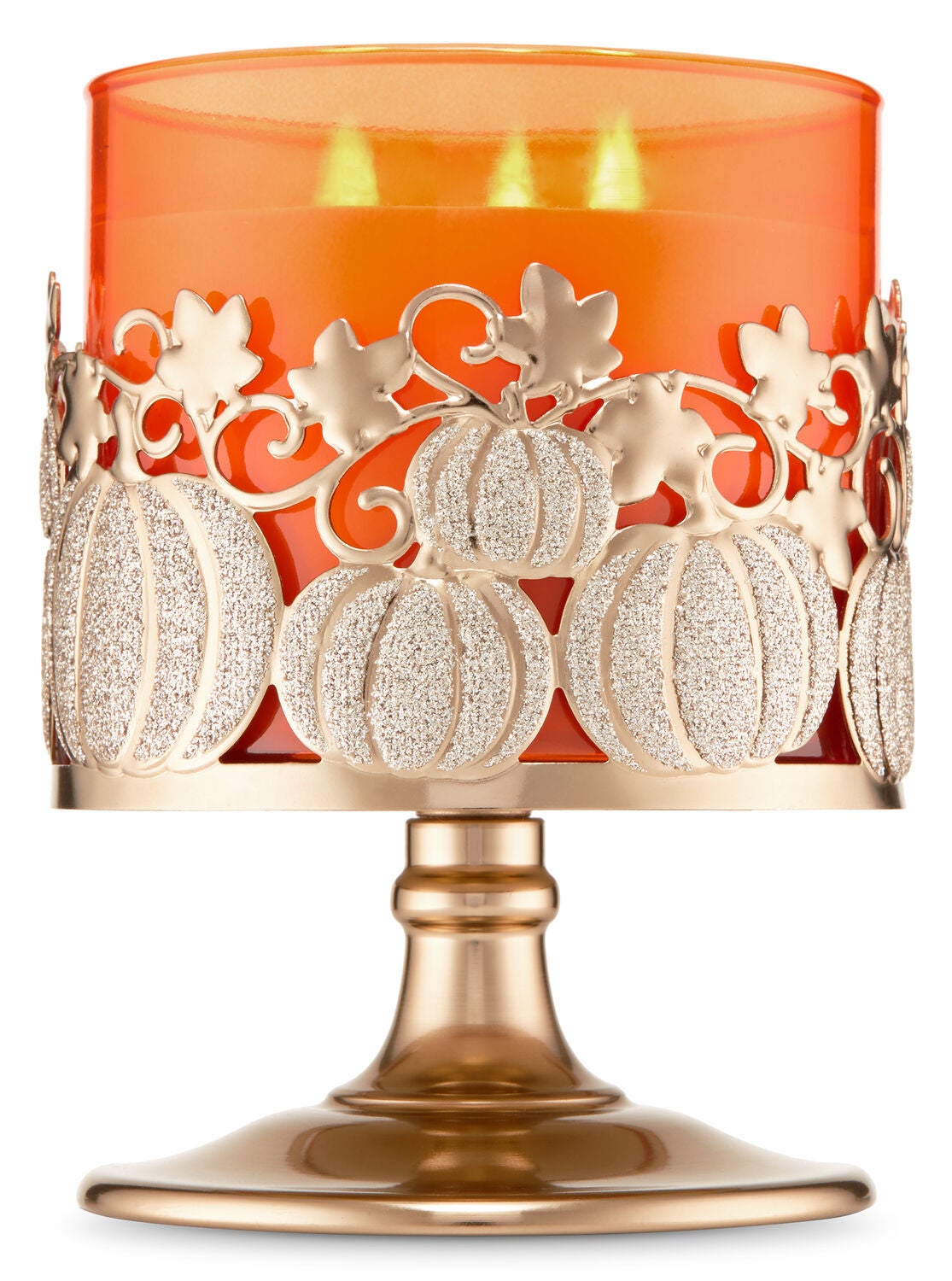 Pumpkin Vine Pedestal 3-Wick Candle Holder - Bath And Body Works