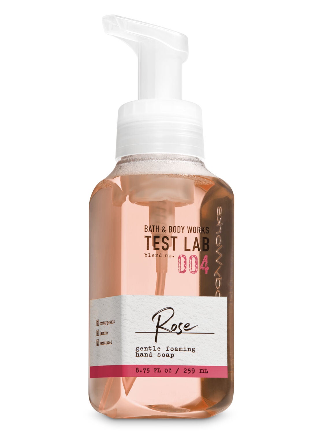 Bath & Body Works Test Lab Blend No. 004 Rose Gentle Foaming Hand Soap - Bath And Body Works