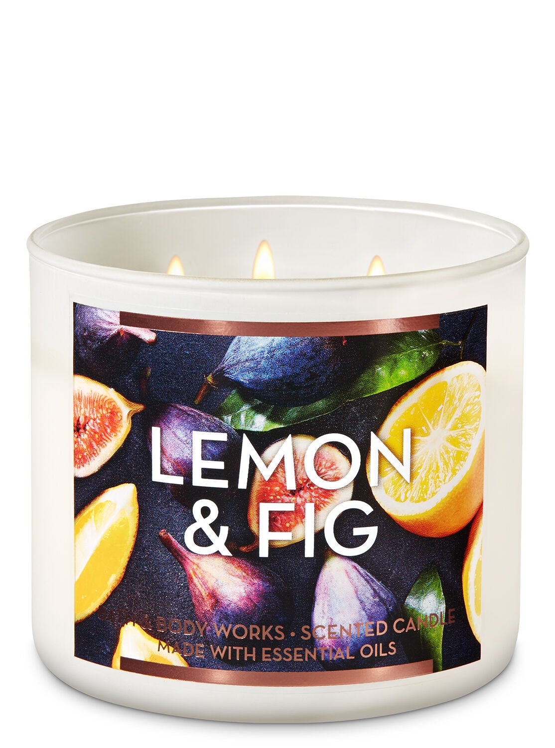 Lemon & Fig 3-Wick Candle - Bath And Body Works