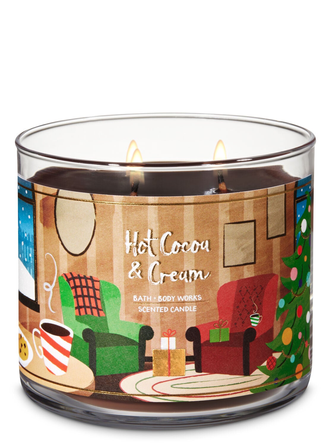 Hot Cocoa & Cream 3-Wick Candle - Bath And Body Works