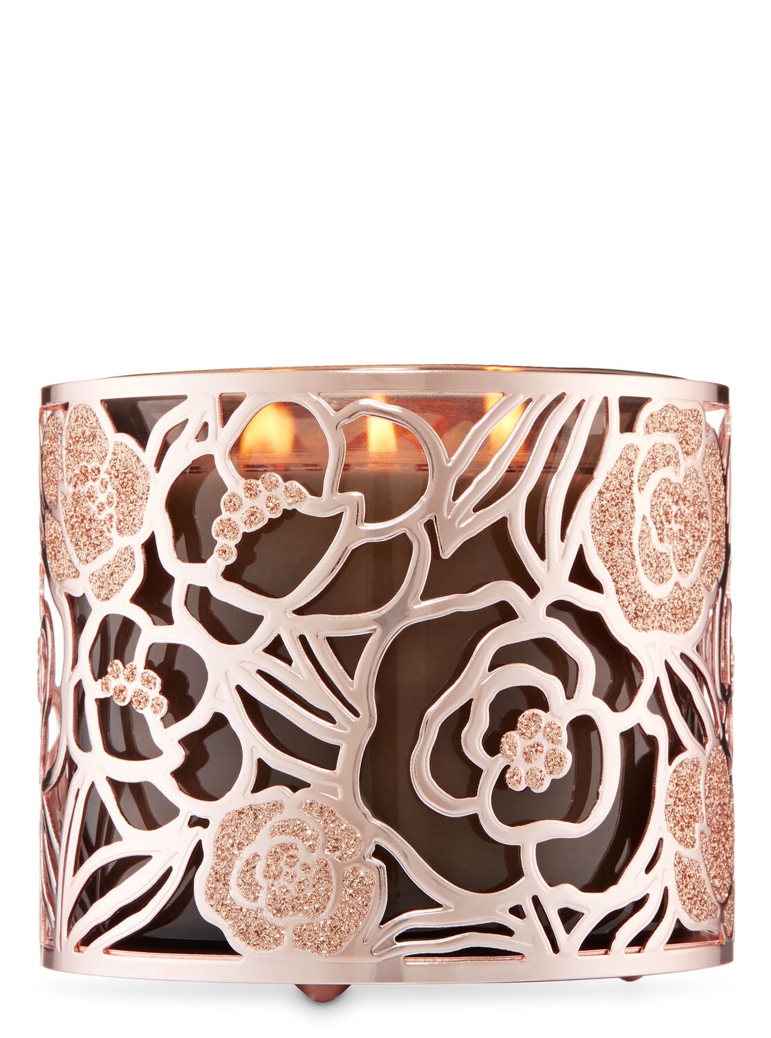 All That Glitters Is Rose Gold 3-Wick Candle Holder - Bath And Body Works