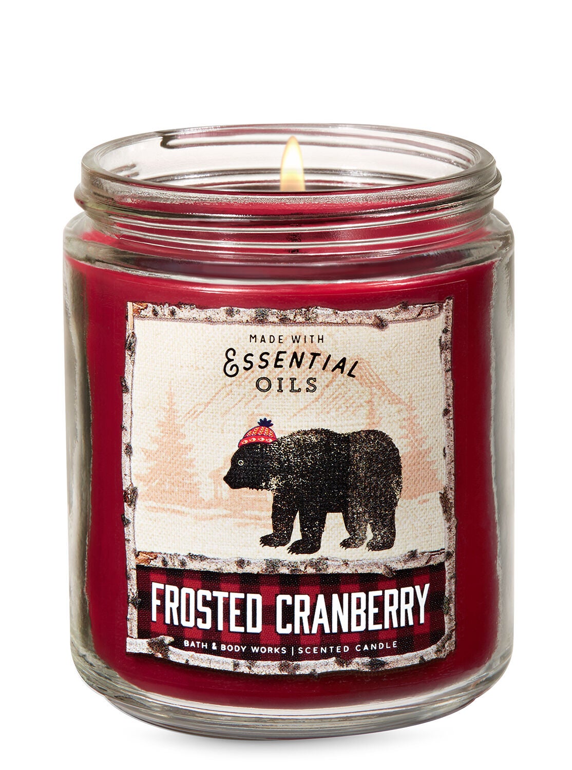 Frosted Cranberry Single Wick Candle - Bath And Body Works