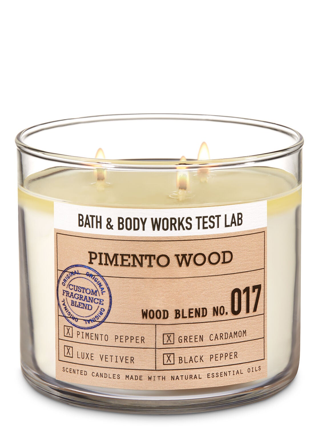 Bath & Body Works Test Lab Blend No. 017 Pimento Wood 3-Wick Candle - Bath And Body Works