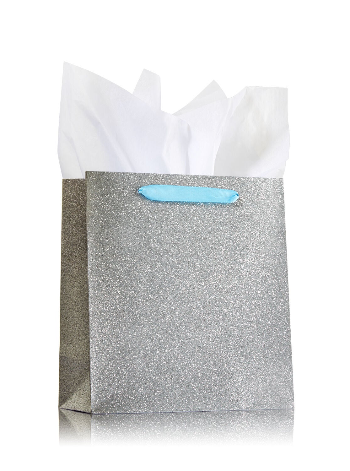 Silver Glitter Medium Gift Bag - Bath And Body Works