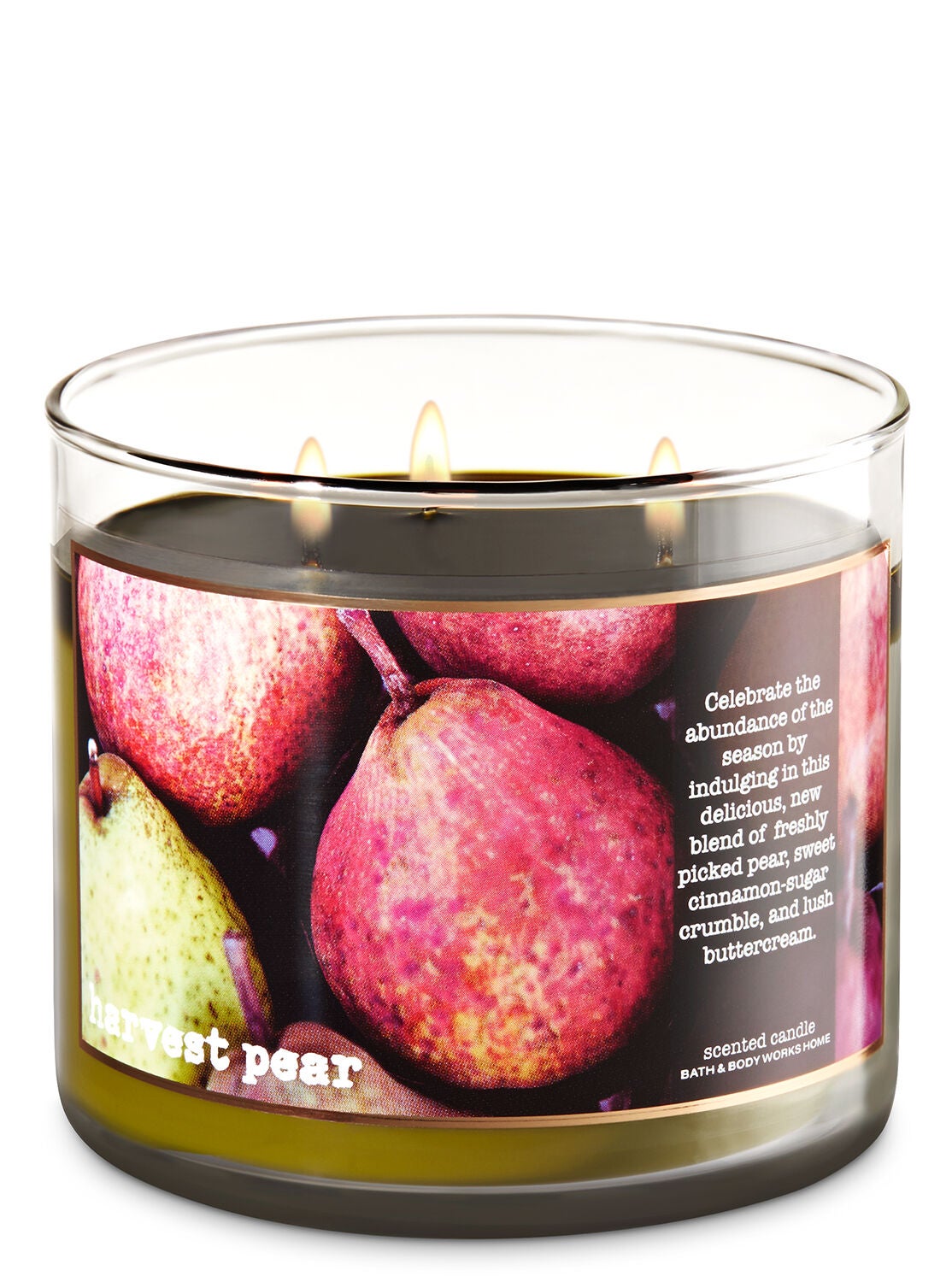 Harvest Pear 3-Wick Candle - Bath And Body Works