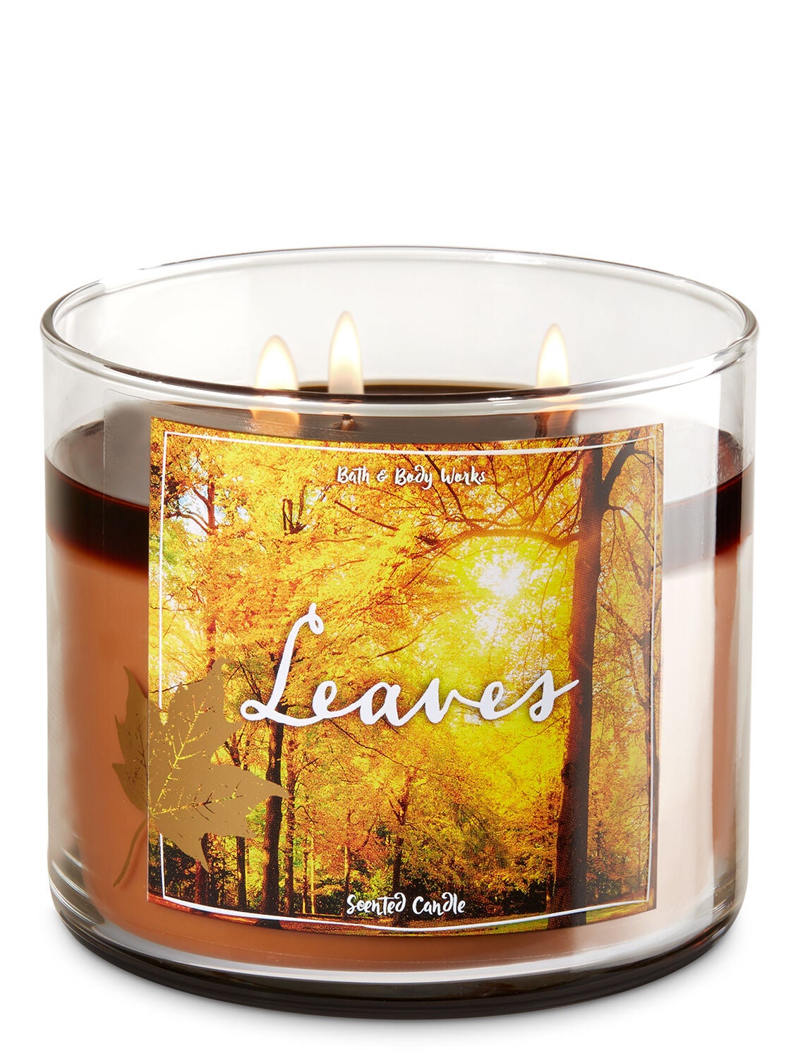 Leaves 3-Wick Candle - Bath And Body Works