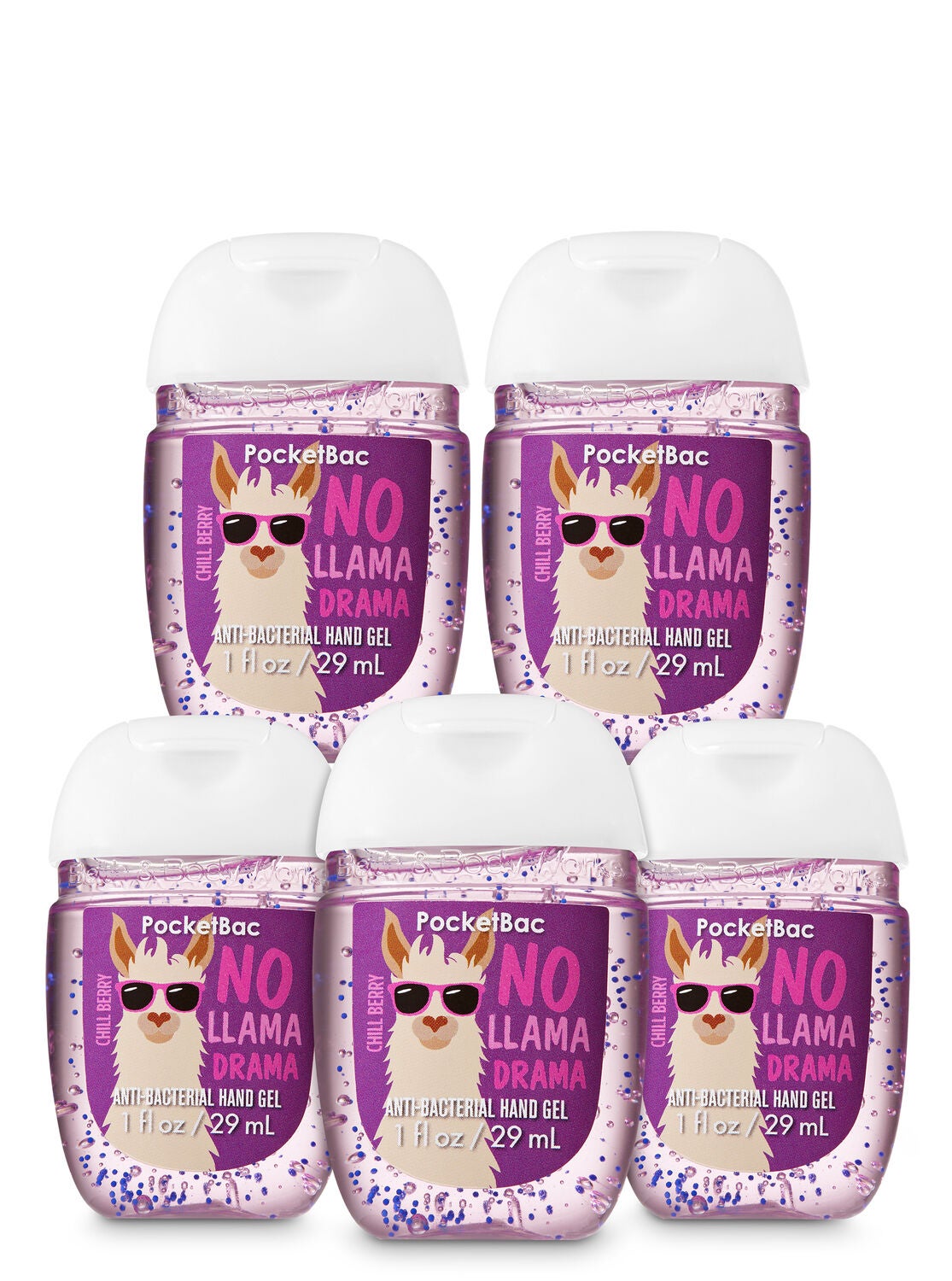No Llama Drama PocketBac Hand Sanitizers, 5-Pack - Bath And Body Works