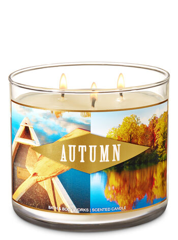  Autumn 3-Wick Candle - Bath And Body Works