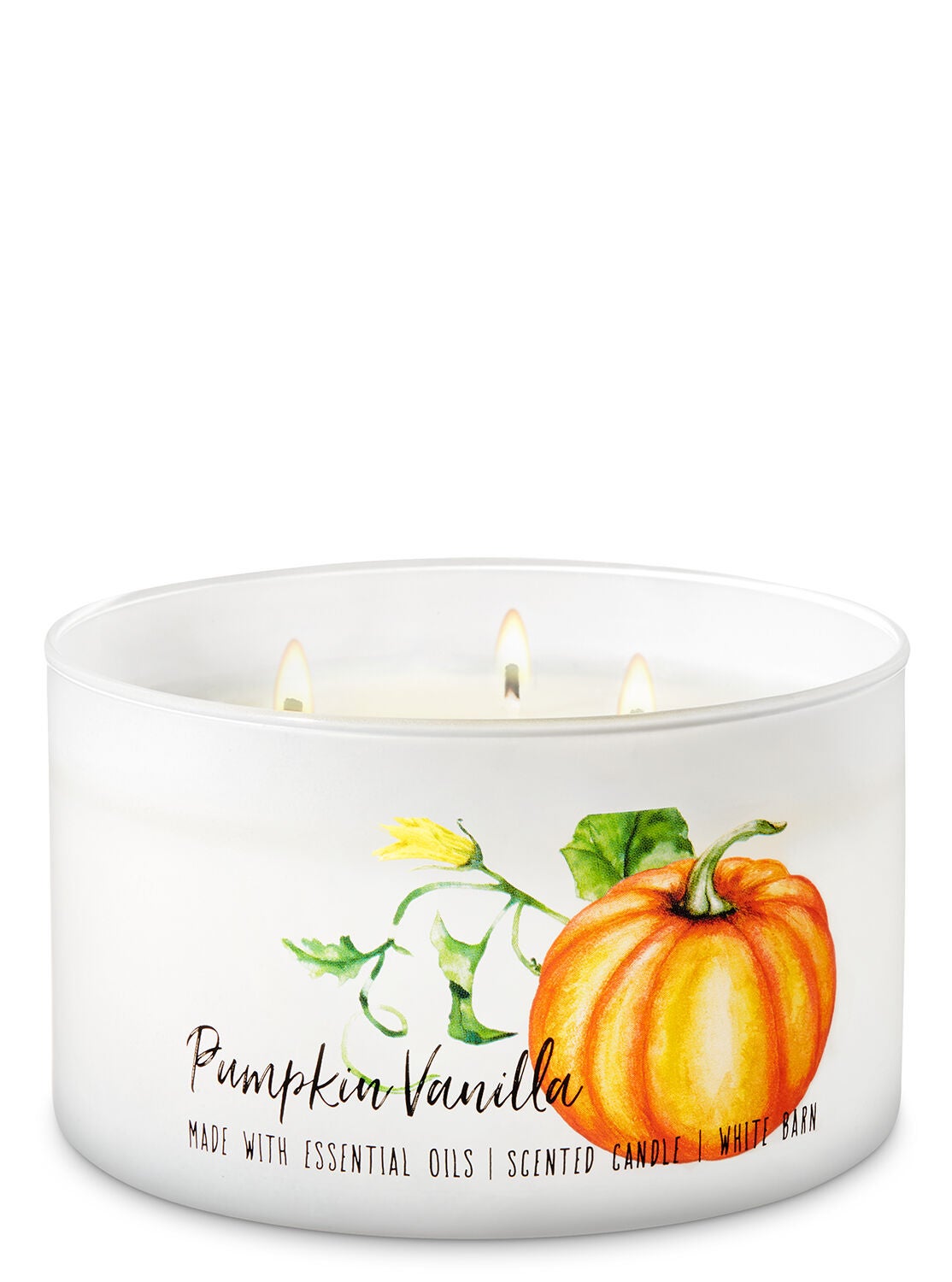 Pumpkin Vanilla 3-Wick Candle - Bath And Body Works