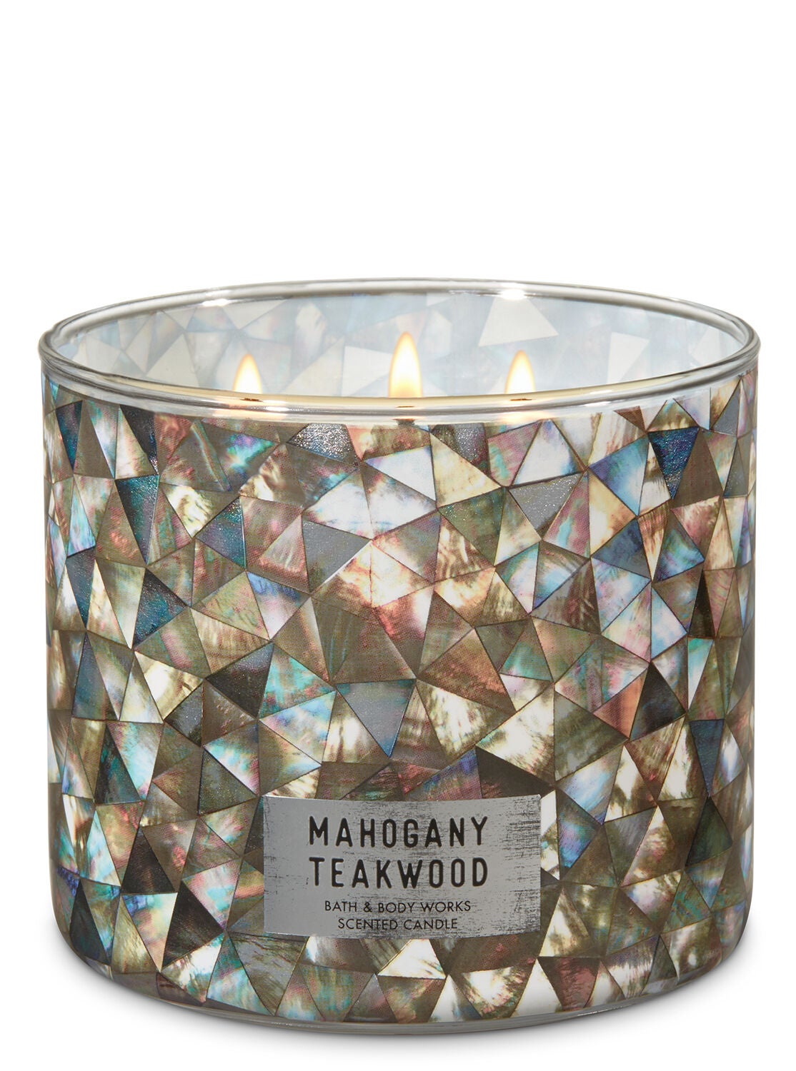 Mahogany Teakwood 3-Wick Candle - Bath And Body Works