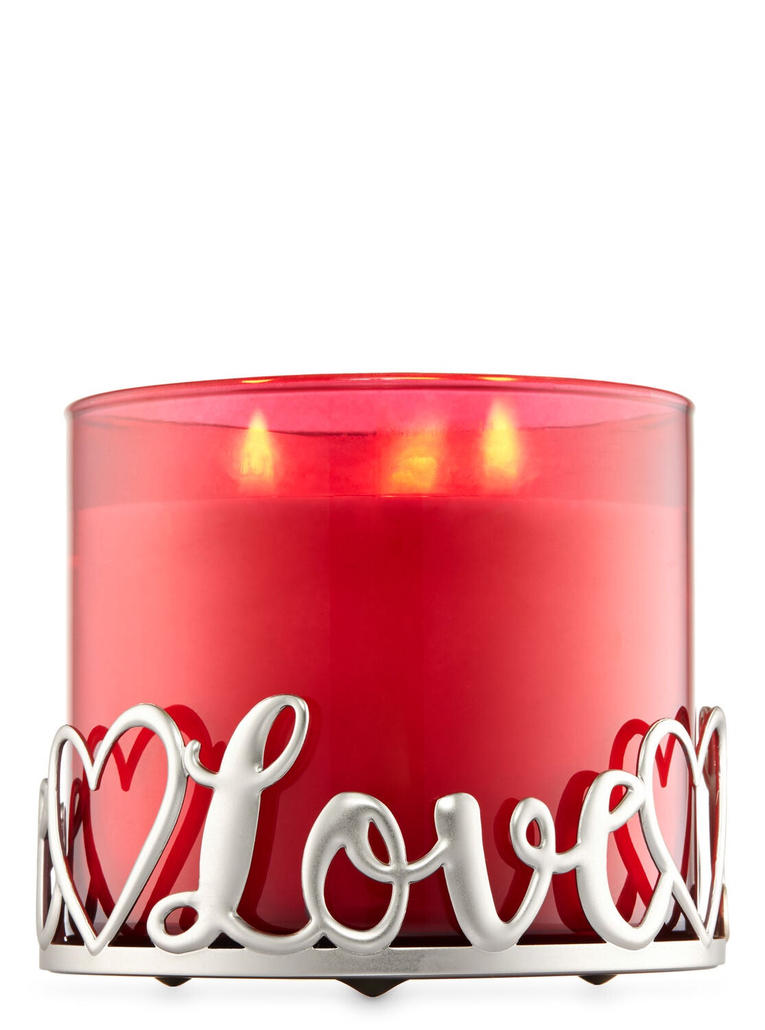 Love & Hearts 3-Wick Candle Holder - Bath And Body Works