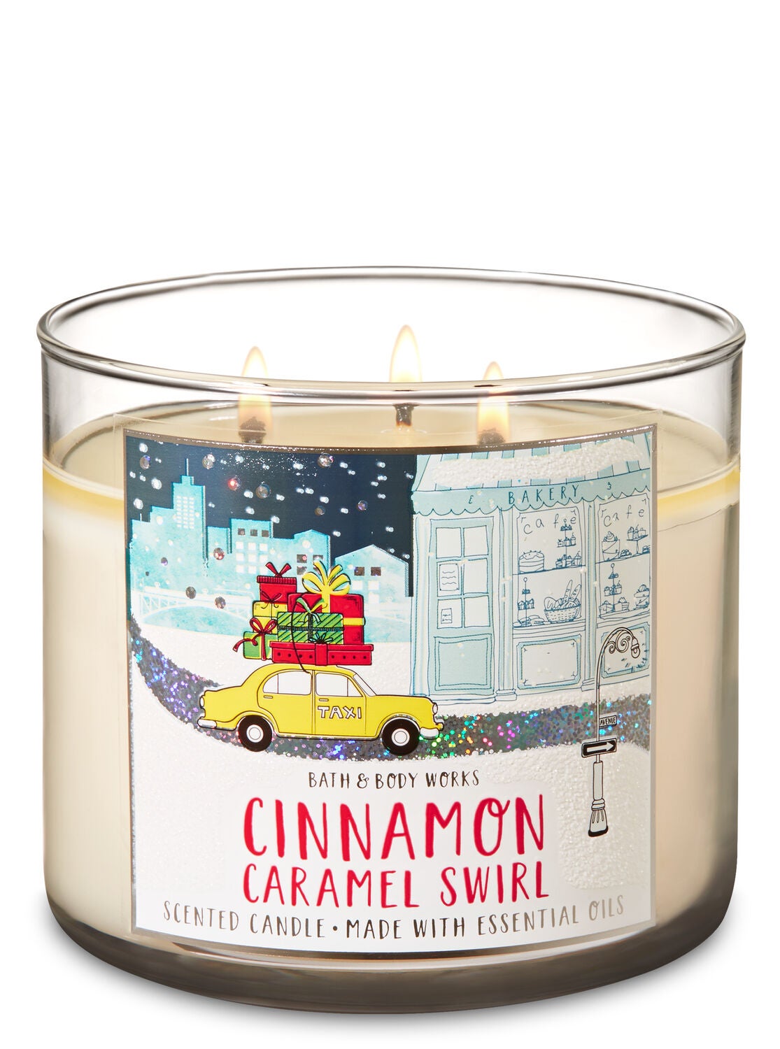 Cinnamon Caramel Swirl 3-Wick Candle - Bath And Body Works