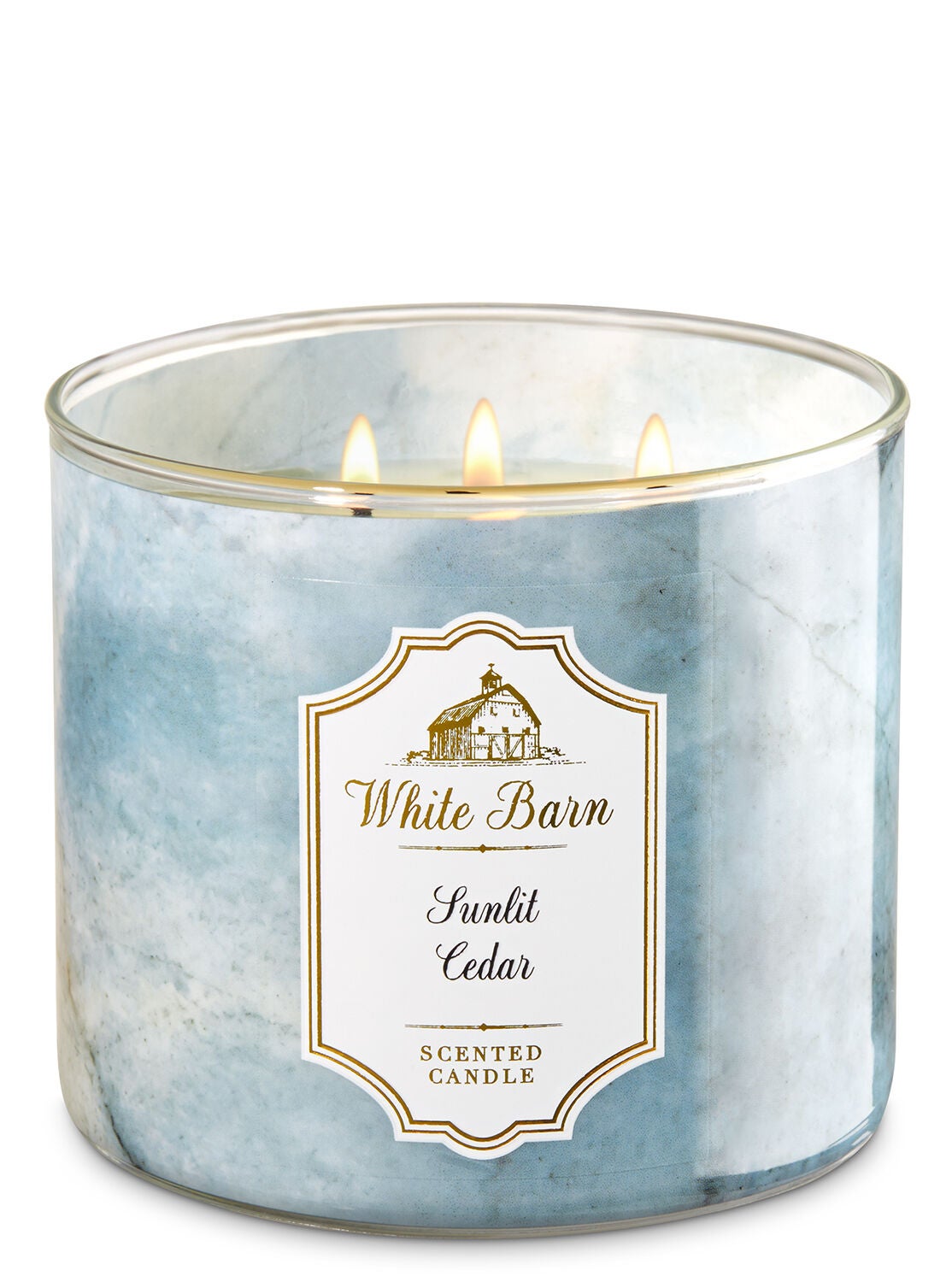 White Barn Sunlit Cedar 3-Wick Candle - Bath And Body Works