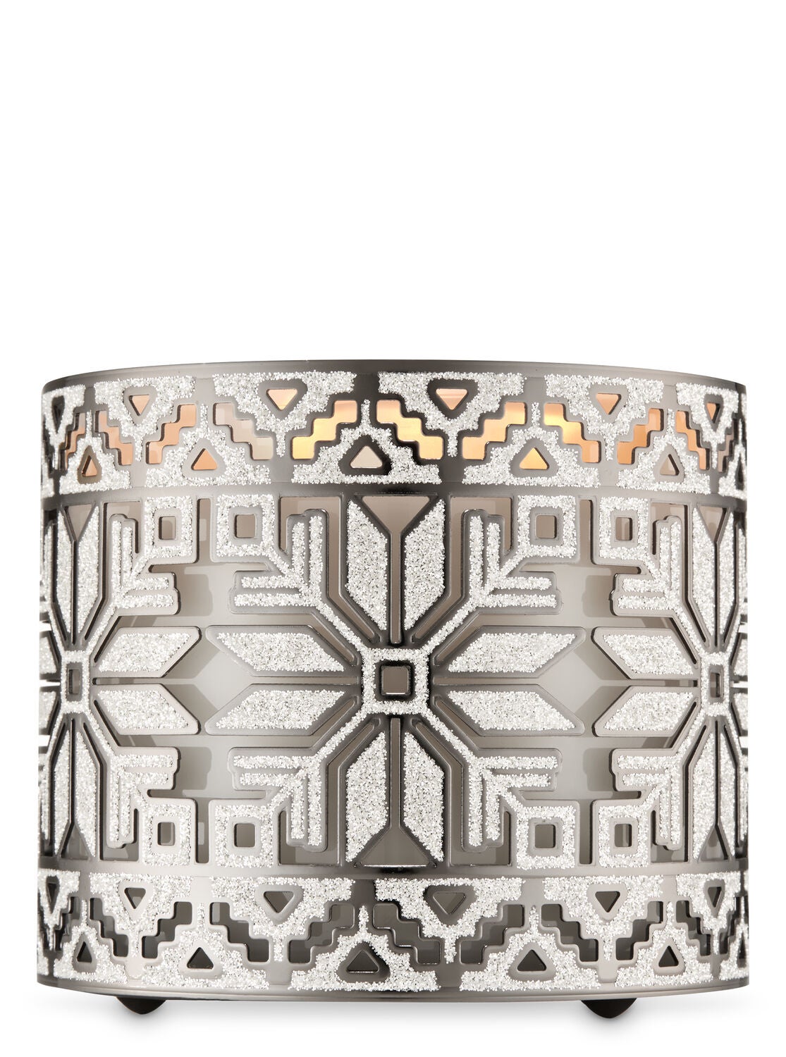 Glittery Fair Isle 3-Wick Candle Holder - Bath And Body Works