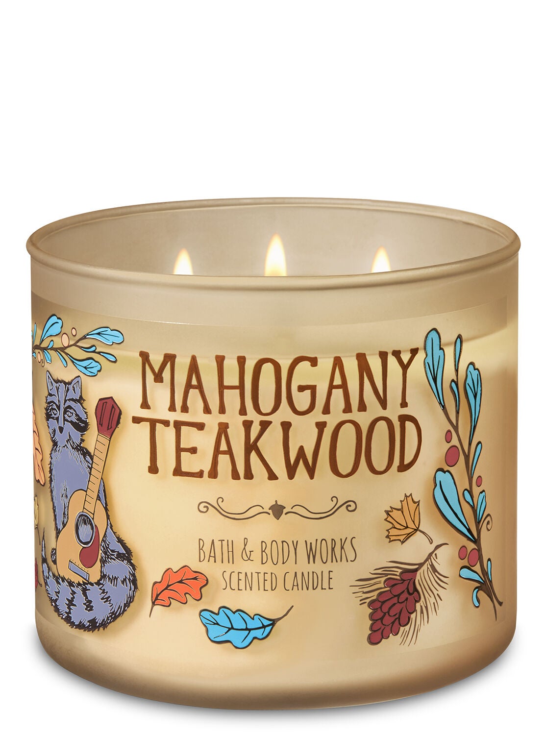 Mahogany Teakwood 3-Wick Candle - Bath And Body Works