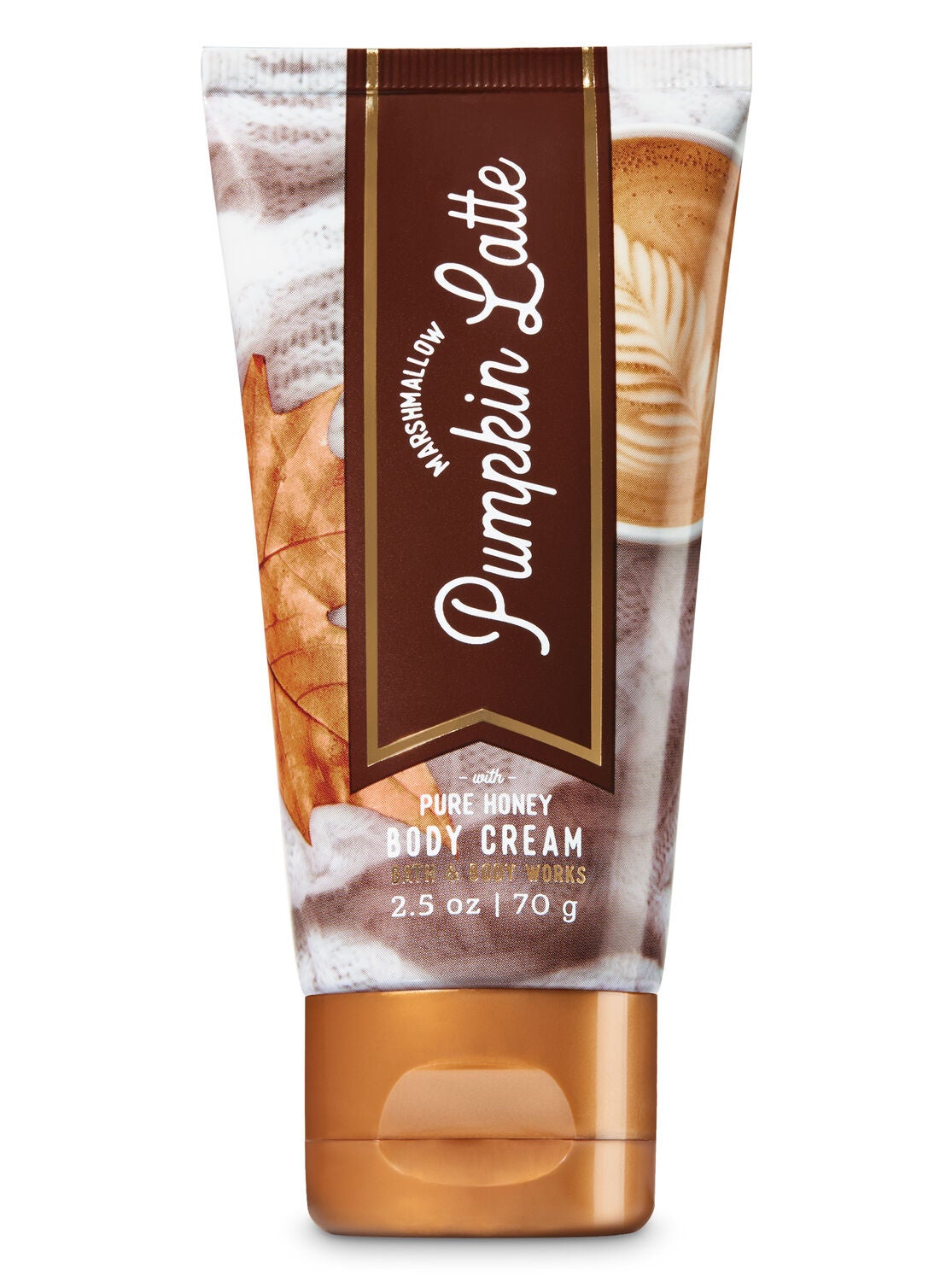 Signature Collection Marshmallow Pumpkin Latte Travel Size Body Cream - Bath And Body Works
