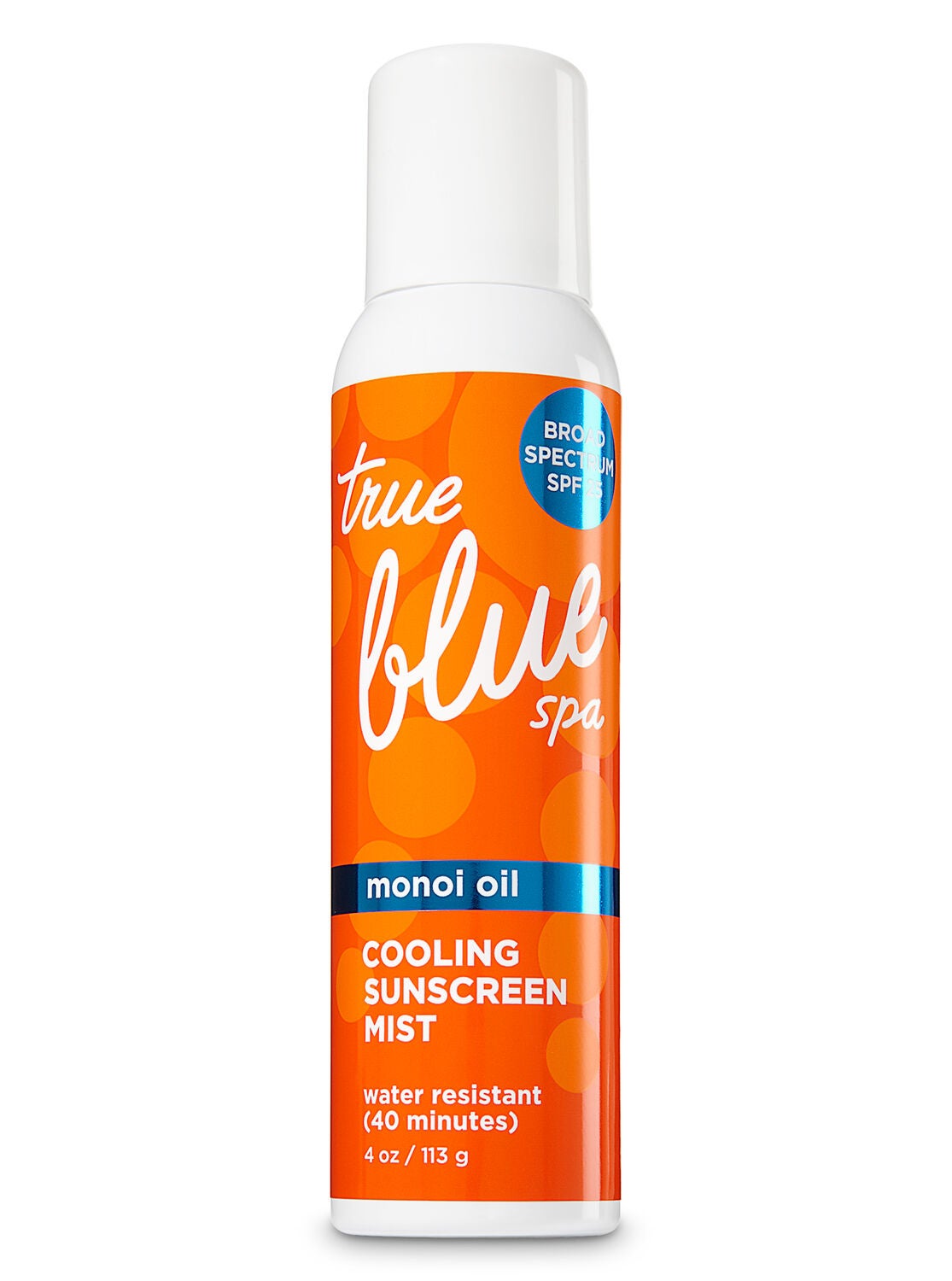 True Blue Spa Cooling Sunscreen Mist Broad Spectrum SPF 25 - Bath And Body Works