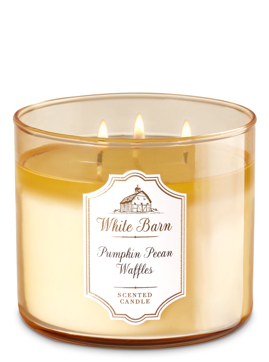 White Barn Pumpkin Pecan Waffles 3-Wick Candle - Bath And Body Works