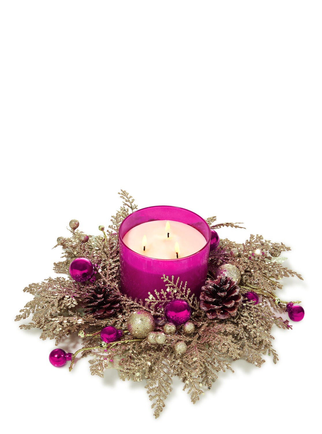 Pink Winter Wonderland 3-Wick Candle Ring - Bath And Body Works