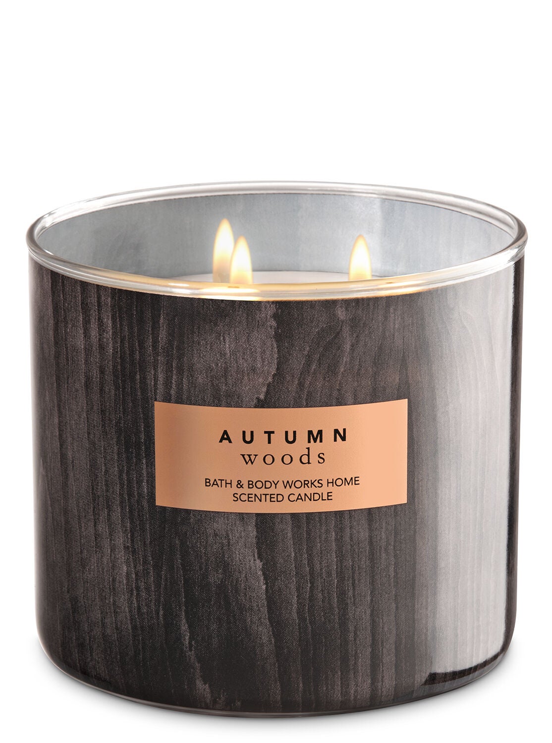 Autumn Woods 3-Wick Candle - Bath And Body Works