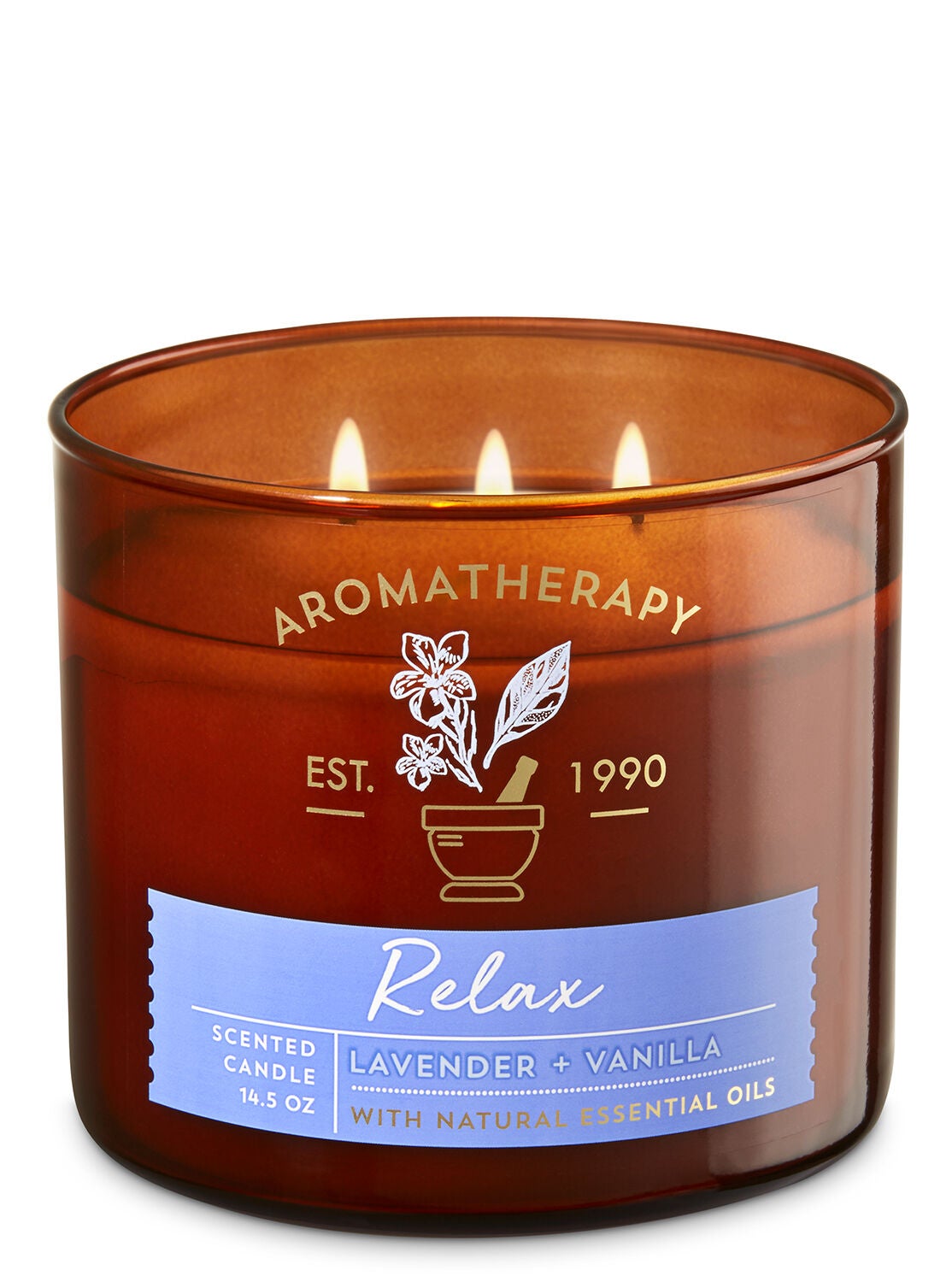 Aromatherapy Relax - Lavender & Vanilla 3-Wick Candle - Bath And Body Works
