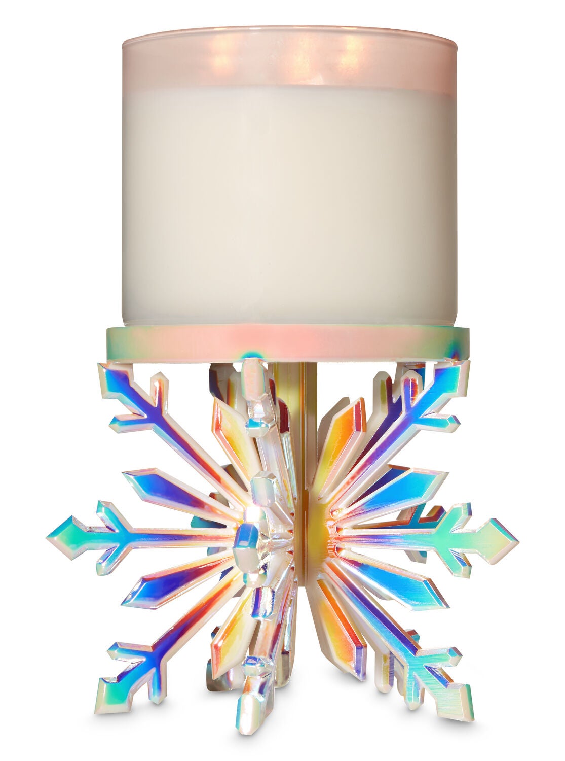 Iridescent Snowflake Pedestal 3-Wick Candle Holder - Bath And Body Works