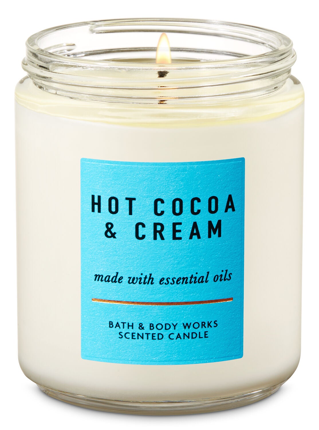 Hot Cocoa & Cream Single Wick Candle - Bath And Body Works