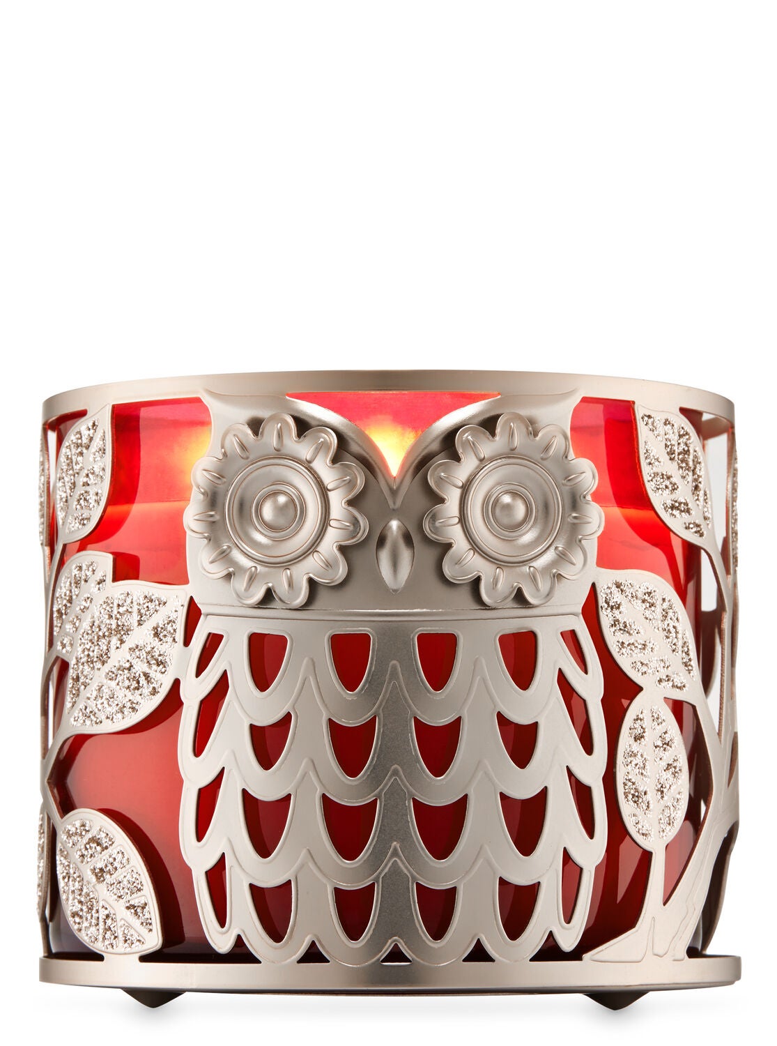Owl with Leaves 3-Wick Candle Holder - Bath And Body Works