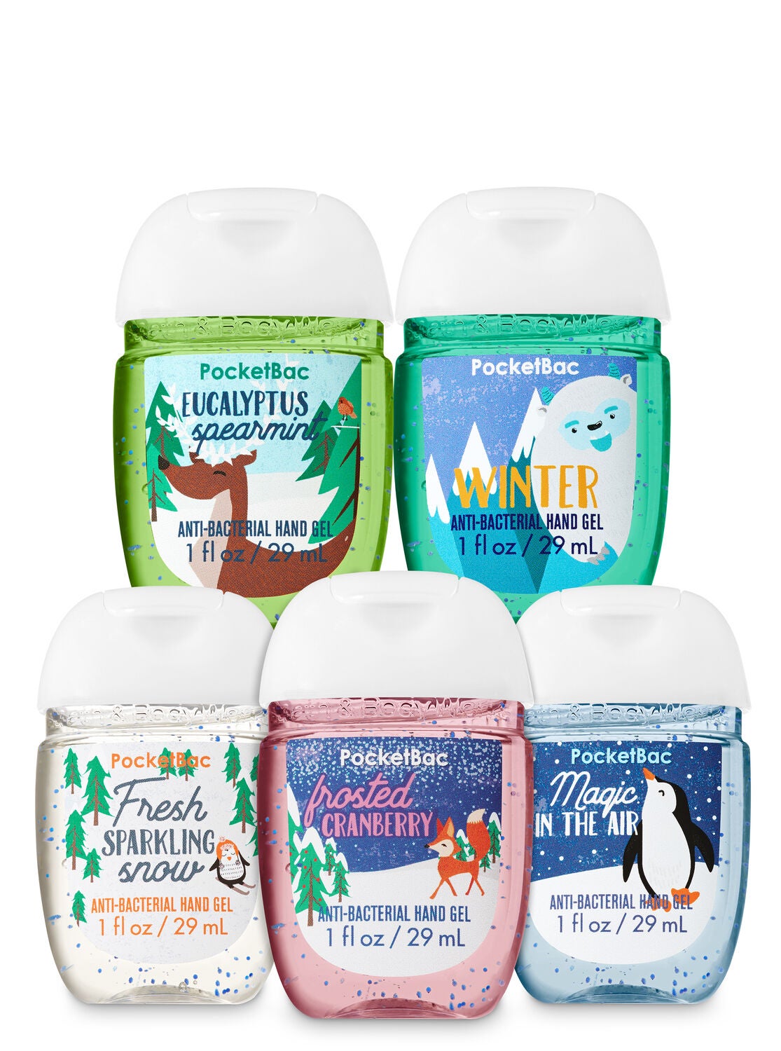 Snow Delightful PocketBac Hand Sanitizers, 5-Pack - Bath And Body Works